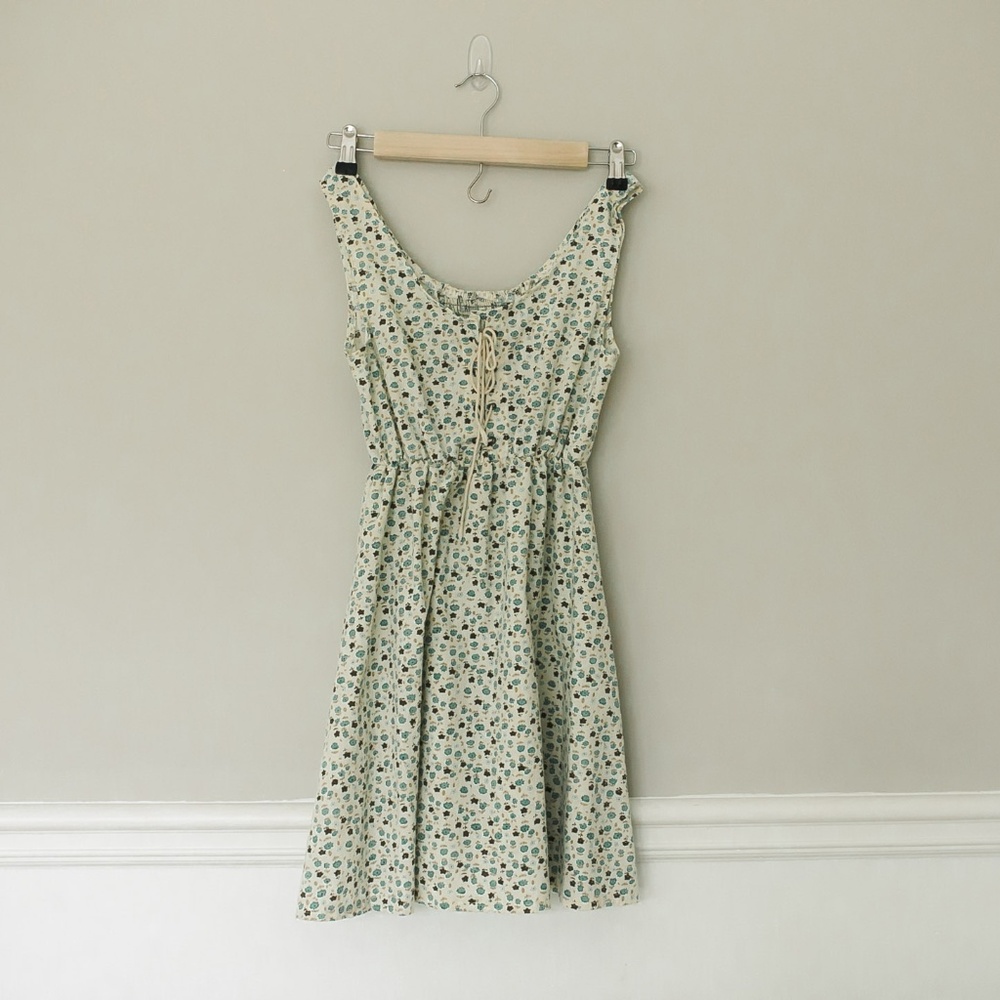 Z Midi patterned front tie dress